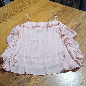 Free People Womens SMALL MEDIUM ? Tank Top Summer Boho Preowned PEACH Spring